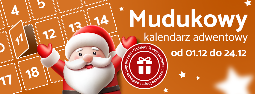 Kalendarz adwentowy w Muduko! Zrób zakupy, odpowiedz na pytanie i zgarnij nagrodę!